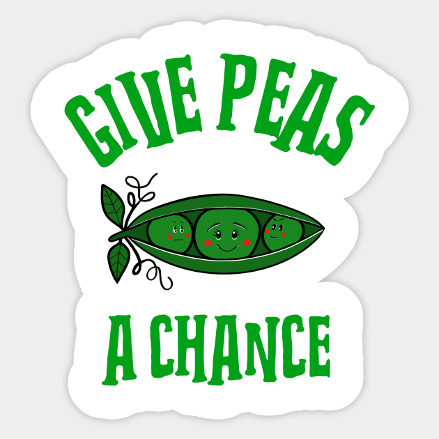 PEAS In A Pod And Peace Sticker by SartorisArt1